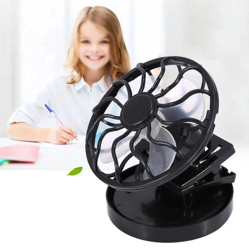 Electric Fan Electric Mini Clip On Solar Fan Air Conditioner Cooling Cell Fan Travel Camping Hiking Cooling Travel Fan Solar Fan