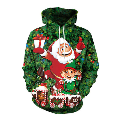 Santa Christmas & Halloween Couple Hoodie