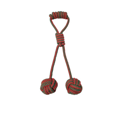 Christmas Doggy Knot Toy – Cotton Rope Teeth Cleaner