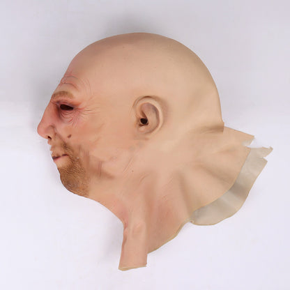 Bald Old Latex Headgear Halloween Funny Cosplay