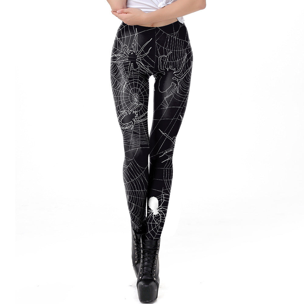 Halloween Skull Print Ladies Leggings
