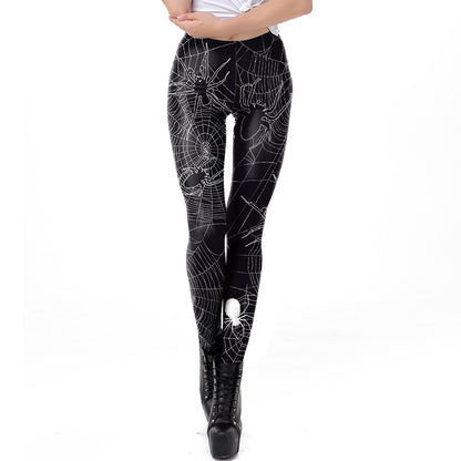 Halloween Skull Print Ladies Leggings