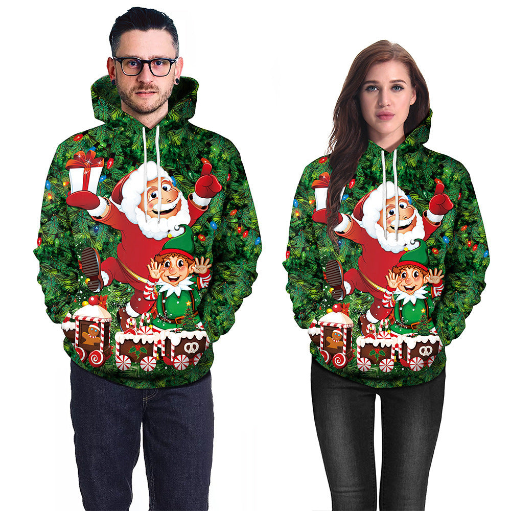 Santa Christmas & Halloween Couple Hoodie