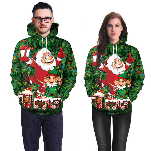 Santa Christmas & Halloween Couple Hoodie