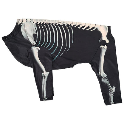 Halloween Skull Dog Costume – Black Pet Outfit
