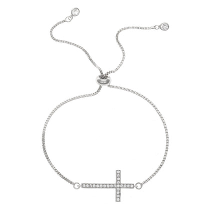 Women's Diamond Pull-out Cross Bracelet