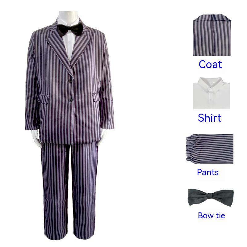 Wednesday Striped Cosplay Costume