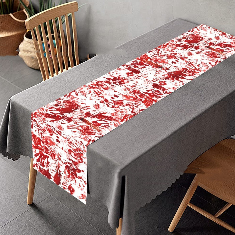 Bloody Handprint Tablecloth – Halloween Party Decor