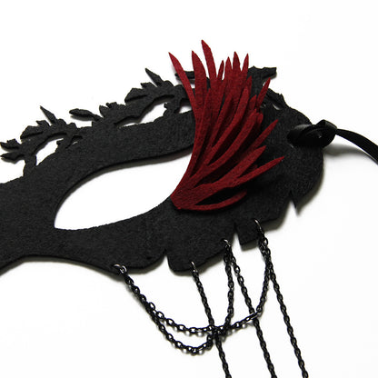 Elegant Black Half-Face Halloween Masquerade Mask