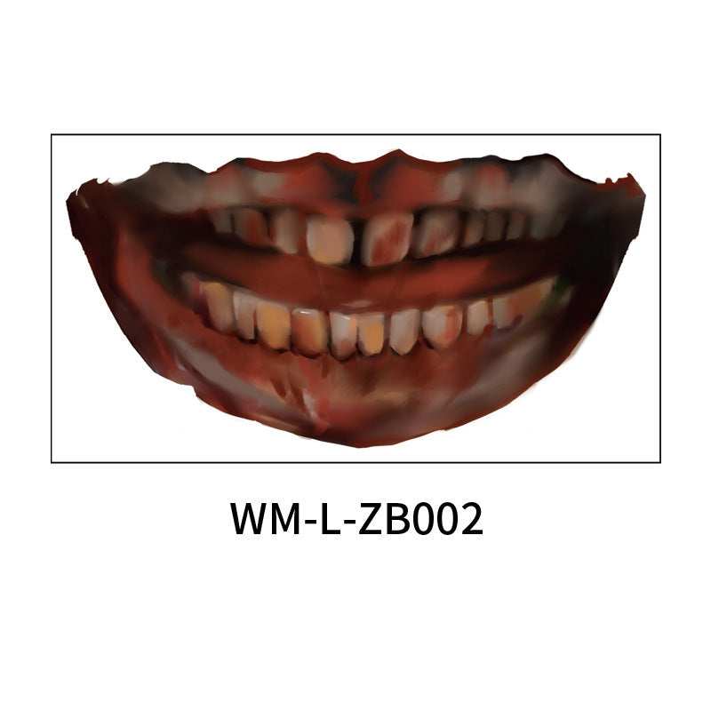 Halloween Mouth Tattoo Stickers – Fun & Easy