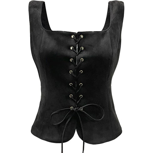 Halloween Viking Suede Vest – Unisex Costume