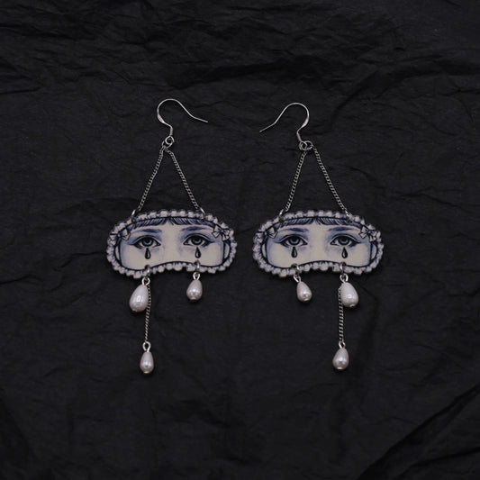 Halloween Pearl Earring & Necklace Set for Ladies