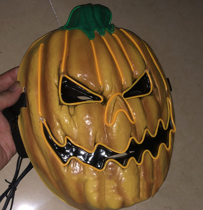 Halloween LED Pumpkin Mask – Glowing Party Prop