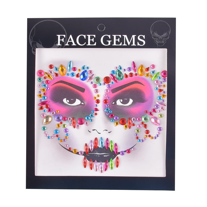 Halloween Face Tattoo Stickers