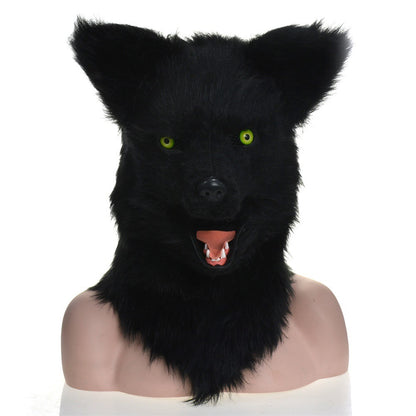 Gray Wolf Plush Headgear – Halloween Costume Prop