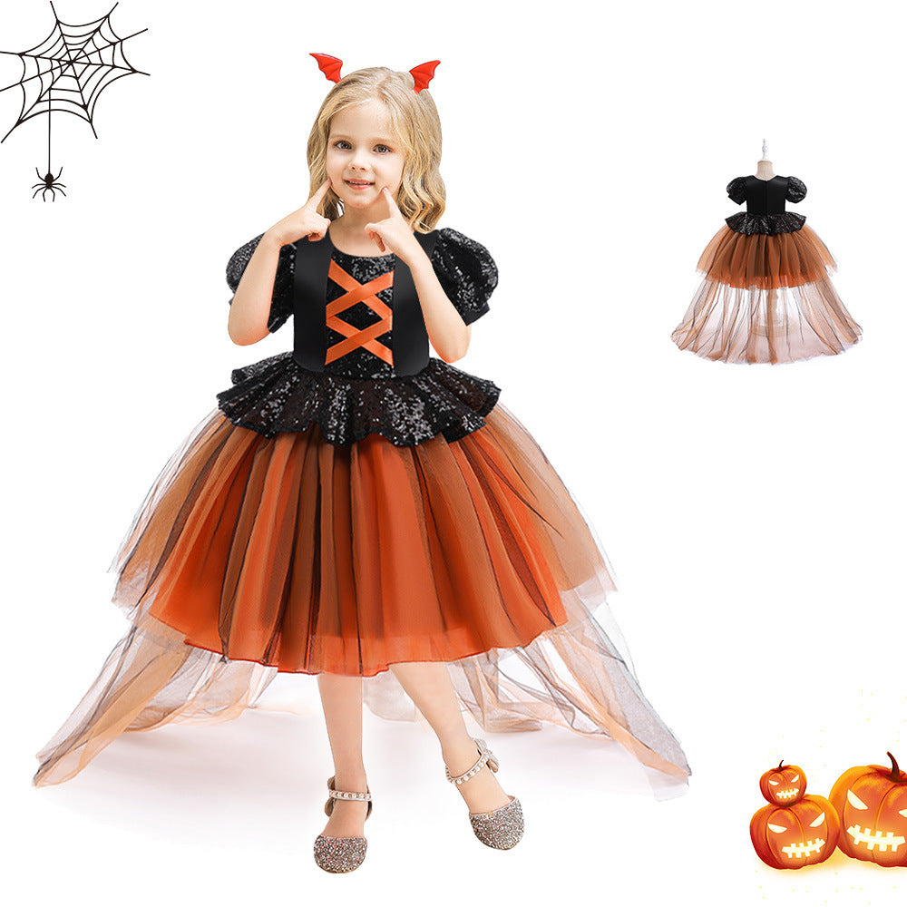 Girls’ Halloween Witch Costume – Party Dress