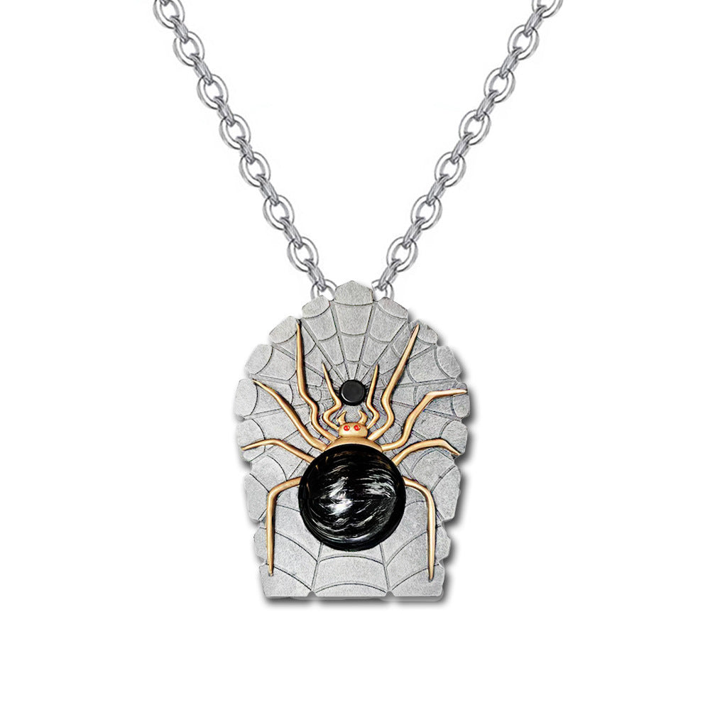 Gothic Spider Necklace – Punk Style Jewelry