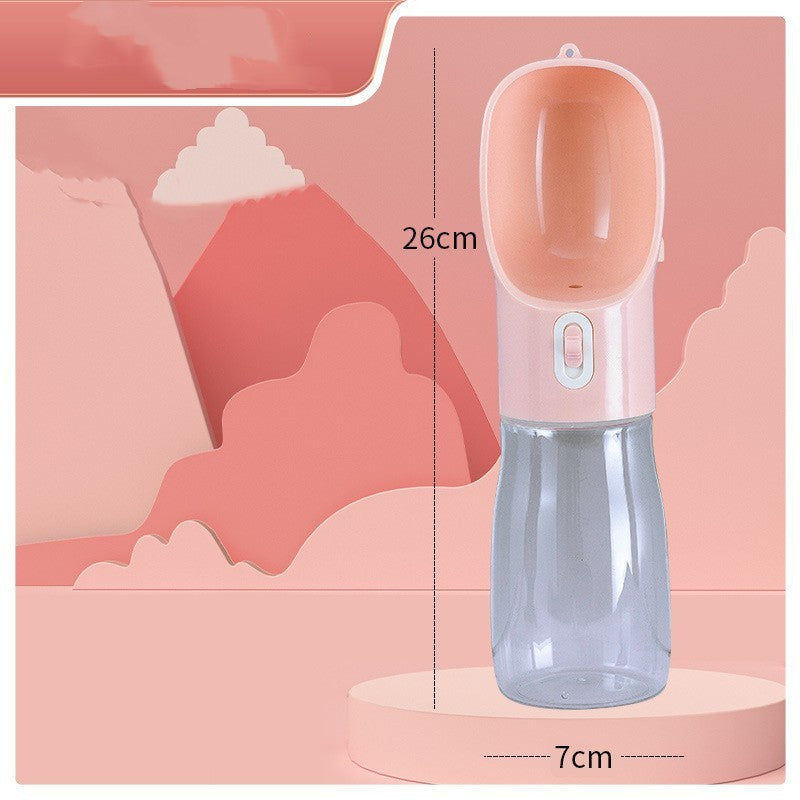Portable Dog Water Bottle – Travel Feeder Bowl for Pets