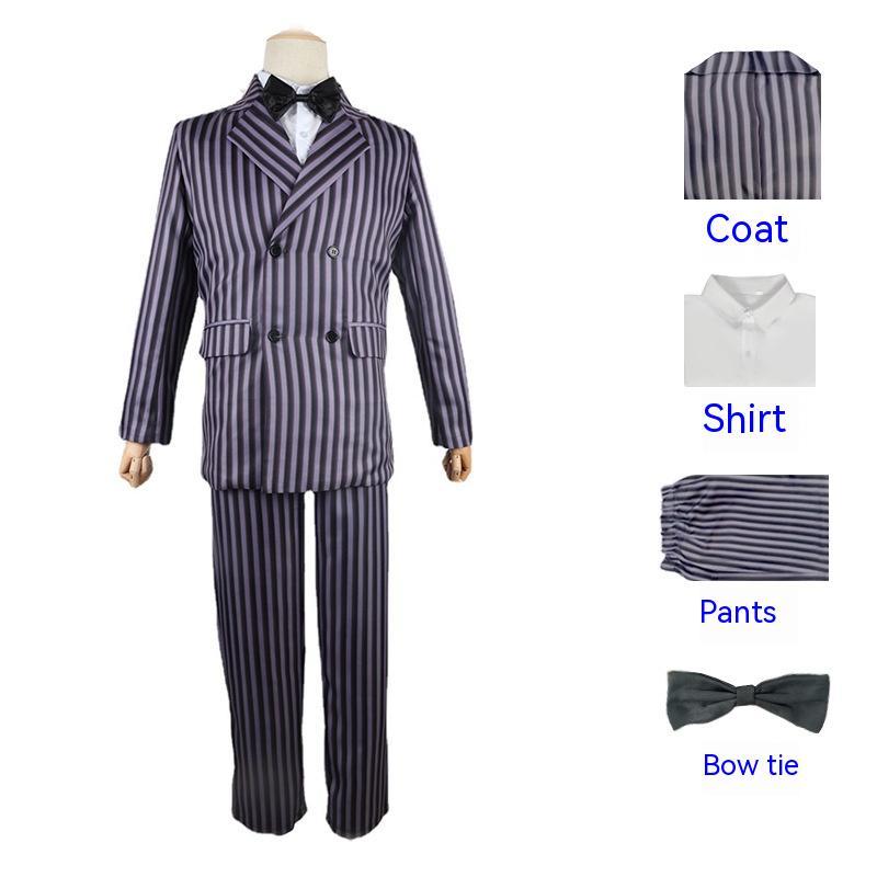 Wednesday Striped Cosplay Costume