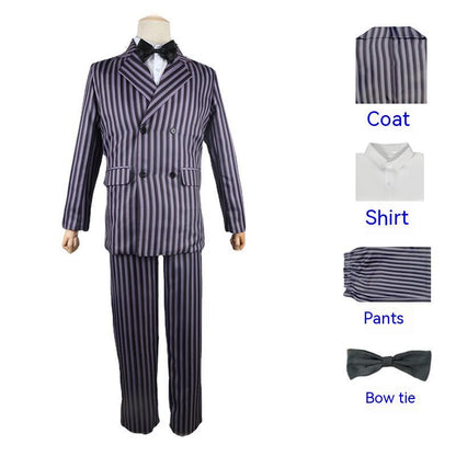 Wednesday Striped Cosplay Costume