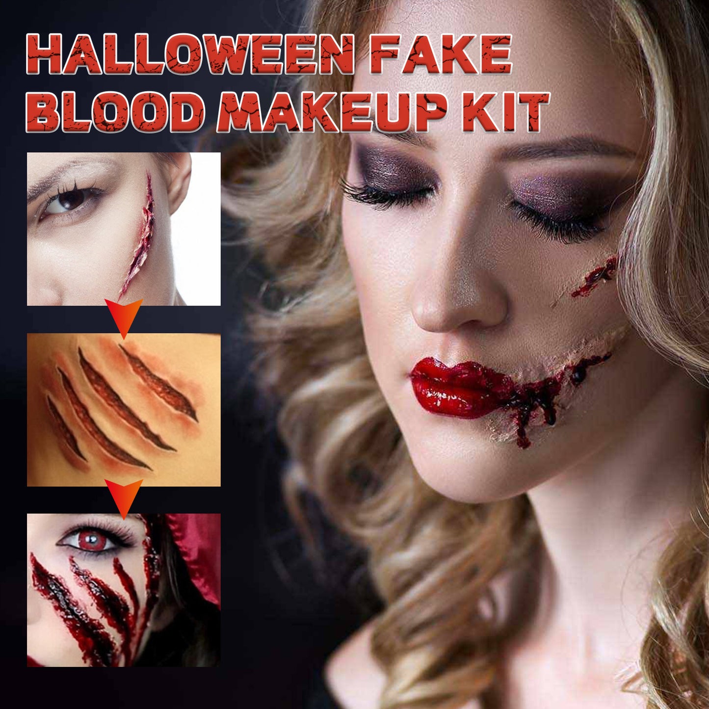 Halloween Fake Blood Makeup Set – Realistic Effects