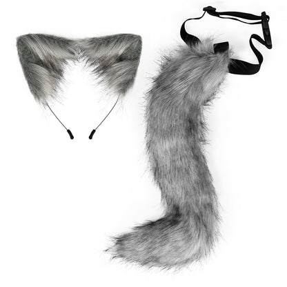 Faux Fox Tail Hairband – Plush Handmade Halloween Accessory