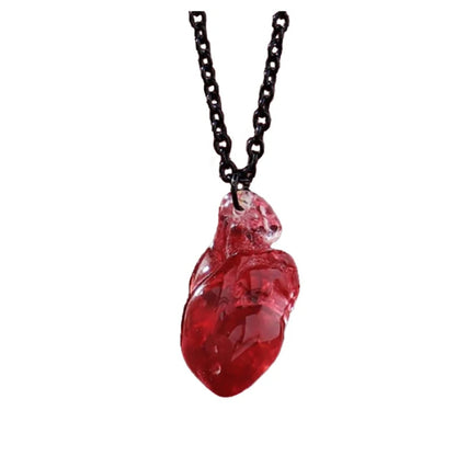 Halloween Resin Heart Necklace – Creative Women’s Jewelry