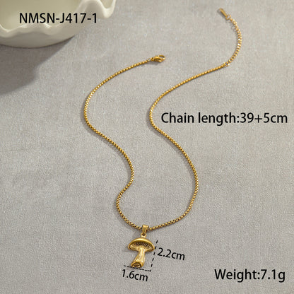 Coconut Fishtail Pendant Stainless Steel Necklace