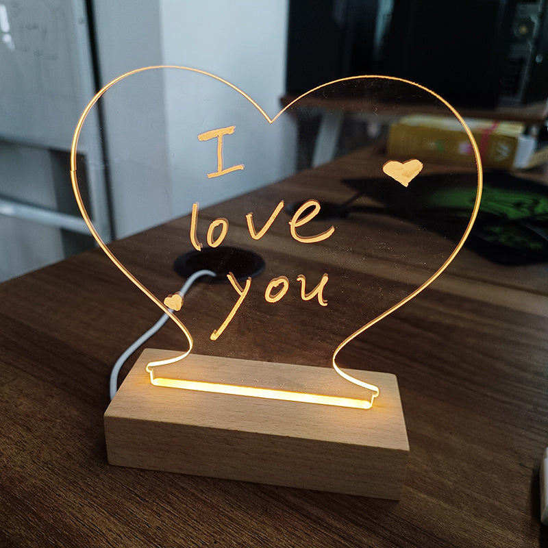LED Message Board Night Lamp – USB with Pen
