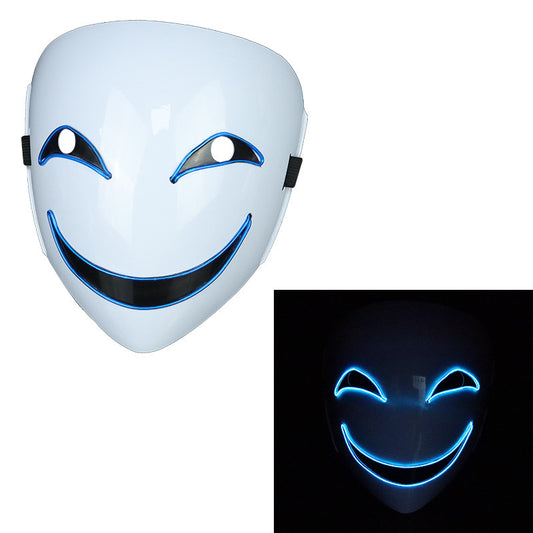 Glowing Black Halloween Mask – Multicolor