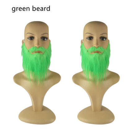 Irish Green Plush Carnival Beard – Fun Costume Accessory