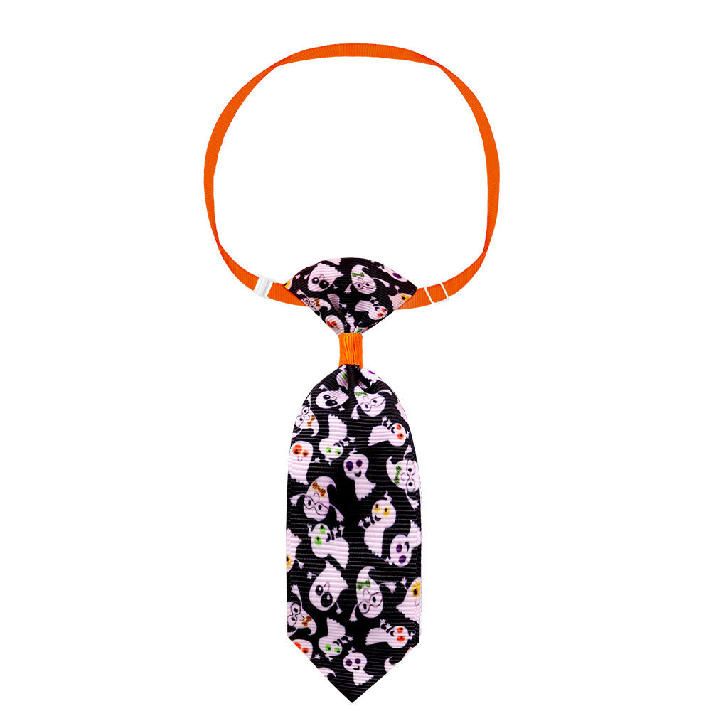Pet Halloween Skull Tie – Adjustable Costume Accessory