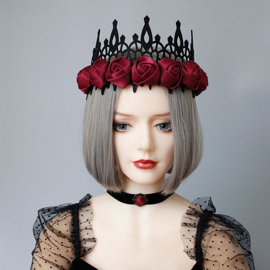 Baroque Halloween Crown – Retro Witch & King Style