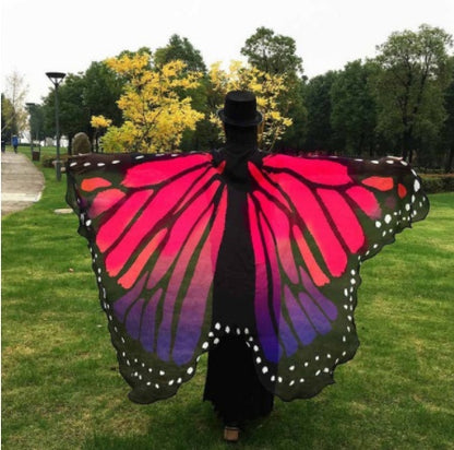 Halloween Peacock Feather Chiffon Cape