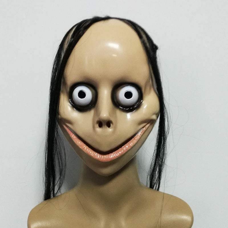 Halloween MOMO Mask – Horror Long Hair Costume