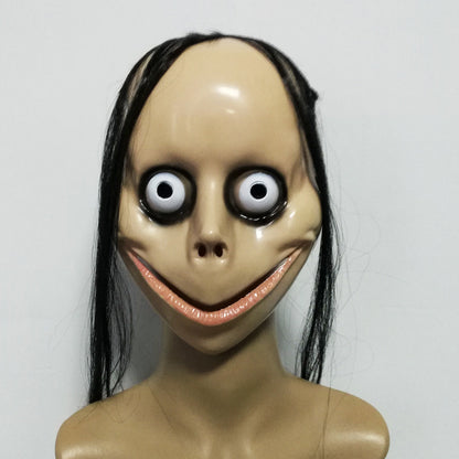 Halloween MOMO Mask – Horror Long Hair Costume