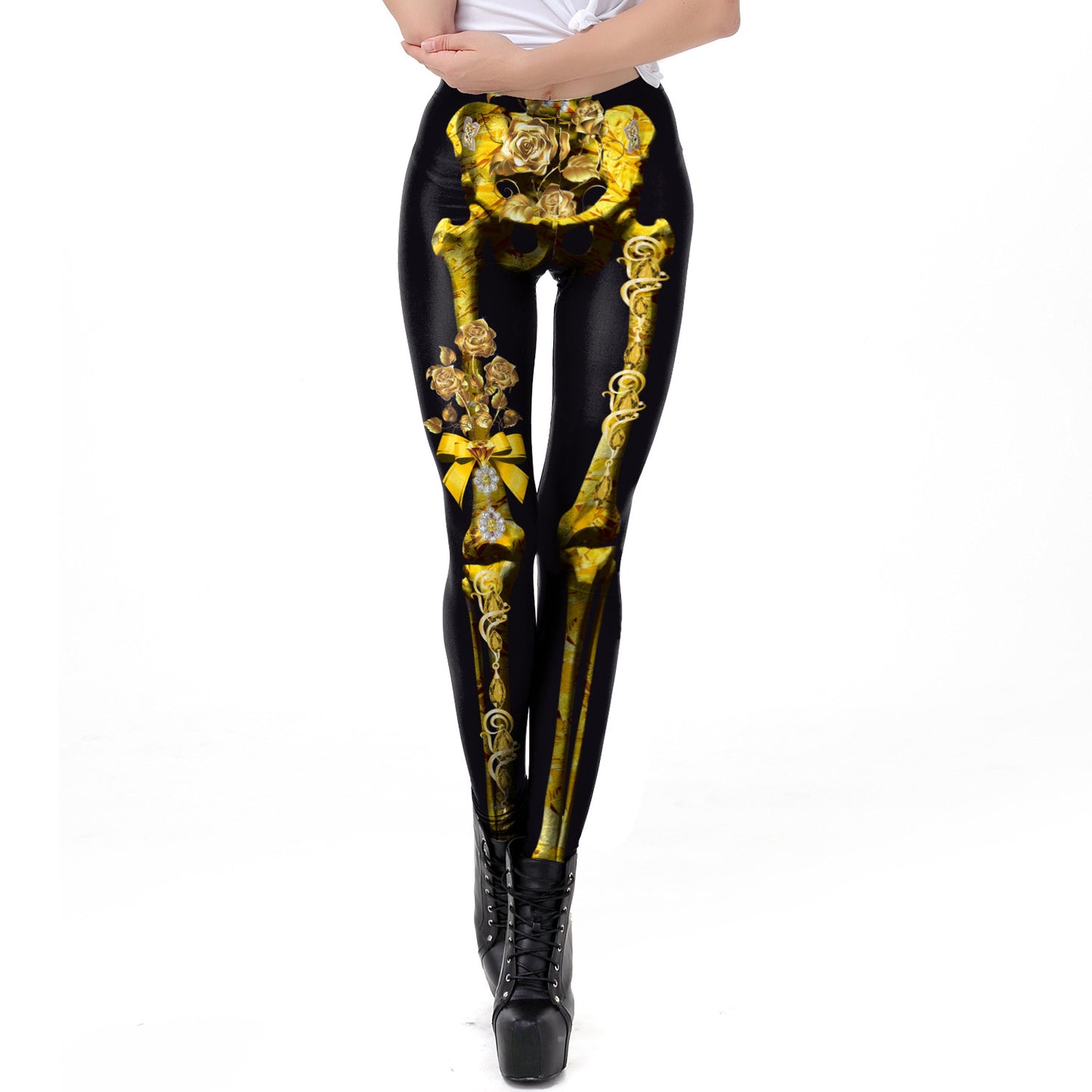Halloween Skull Print Ladies Leggings