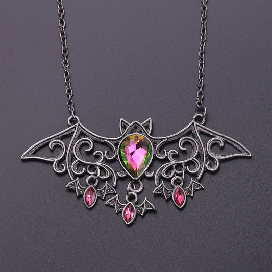Halloween Vintage Bat Necklace