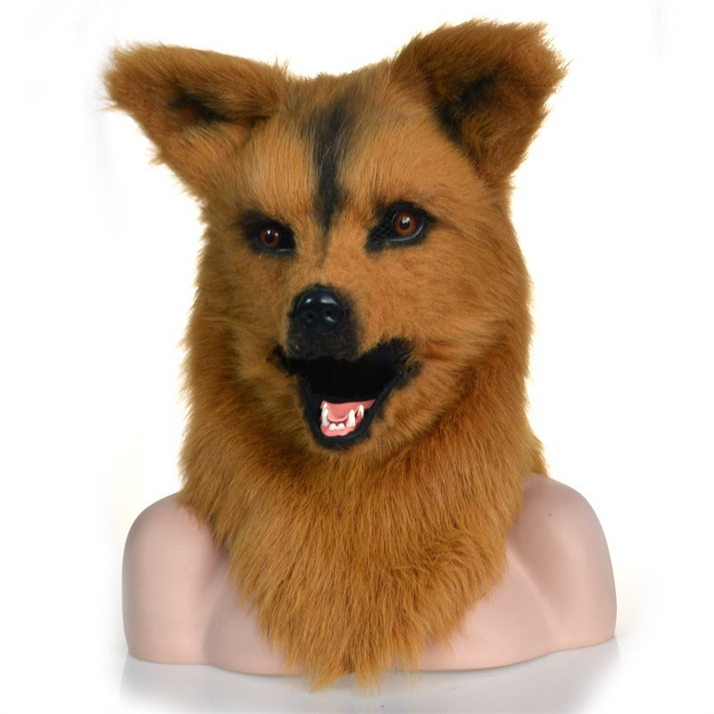 Gray Wolf Plush Headgear – Halloween Costume Prop