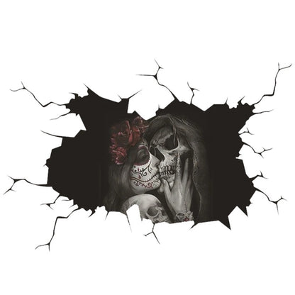 Halloween Skull Car Window Sticker – Spooky Decor