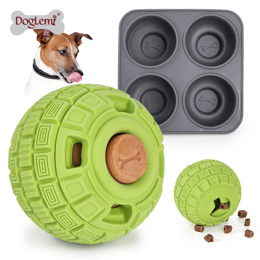 Natural Rubber Food Dropping Ball Toy — Durable & Interactive