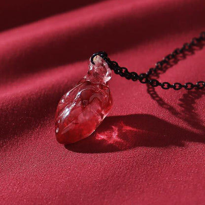 Halloween Resin Heart Necklace – Creative Women’s Jewelry