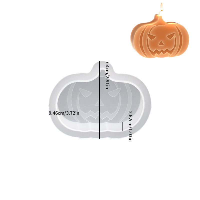 Halloween Silicone Candle Mold – Ghost & Pumpkin Shapes