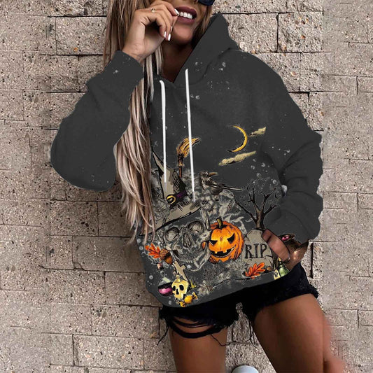 Women’s Halloween Padded Sweater – 3D Street Style