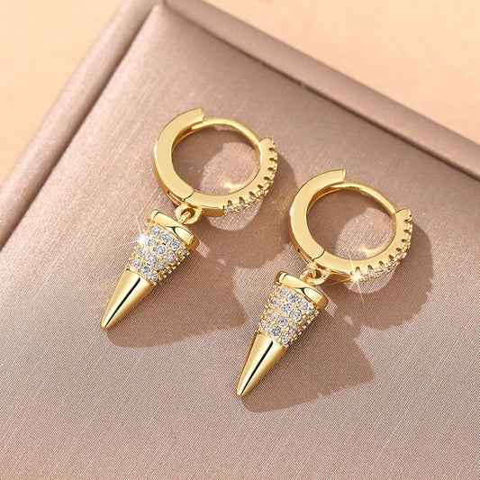 Geometric Zircon Earrings – Trendy Fashion Jewelry