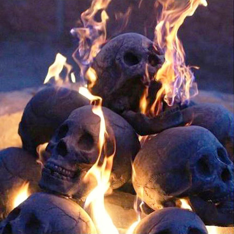 Skull Halloween BBQ Fire Ornament – Spooky Decor