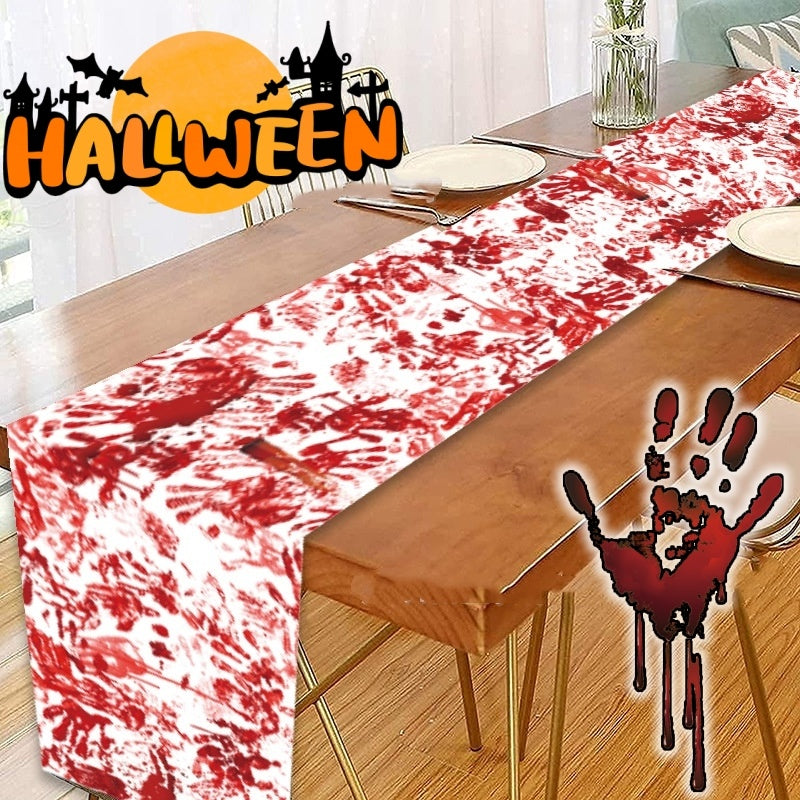 Bloody Handprint Tablecloth – Halloween Party Decor