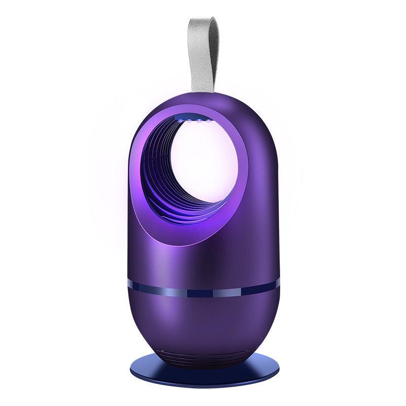Purple indoor photocatalyst mosquito killer lamp with a modern design.