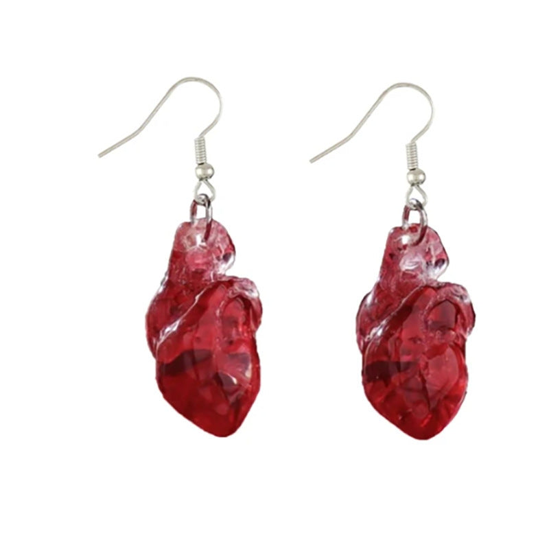 Halloween Resin Heart Necklace – Creative Women’s Jewelry