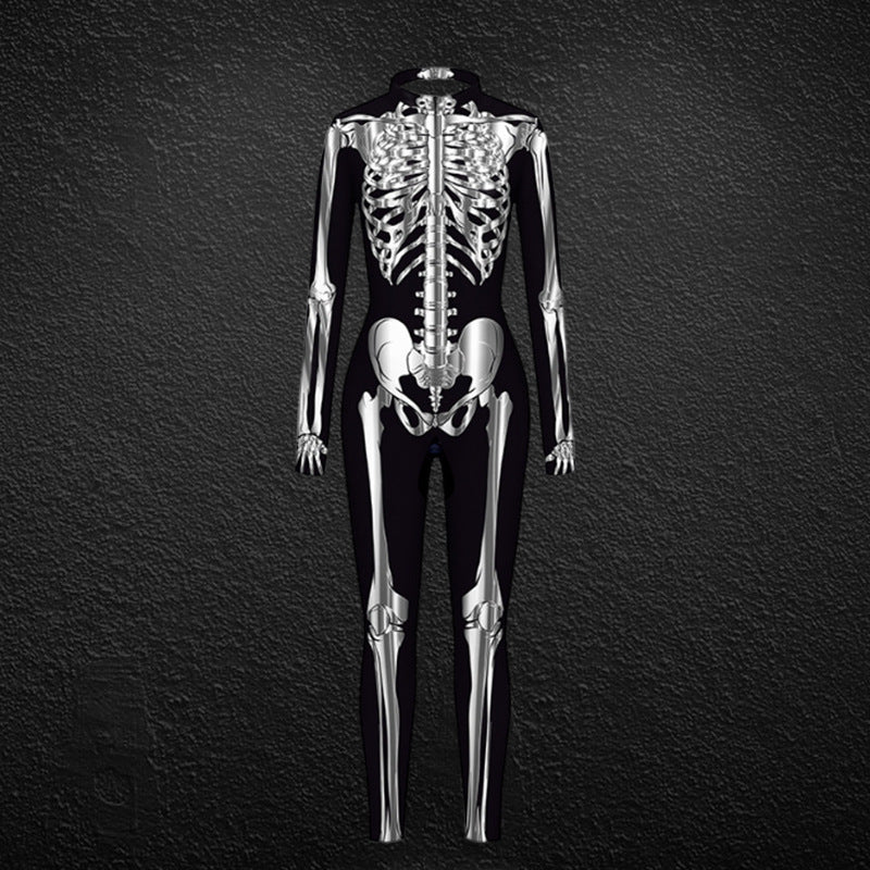 Halloween Women’s Skeleton Jumpsuit – Cosplay Costume